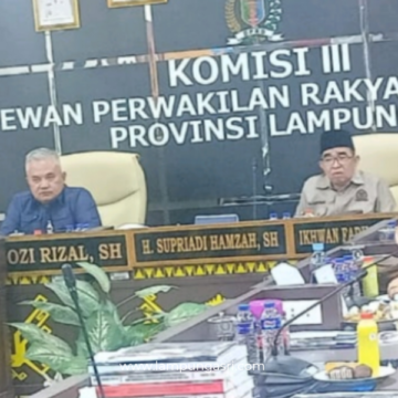Komisi III Dewan Perwakilan Rakyat Daerah (DPRD) Provinsi Lampung menggelar Rapat Dengar Pendapat (RDP) bersama Organisasi Perangkat Daerah (OPD) mitra kerja