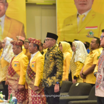 Ketua DPRD Provinsi Lampung, Ahmad Giri Akbar, menghadiri rangkaian kegiatan Pelantikan Pengurus Dewan Pimpinan Daerah (DPD) Partai Golkar Provinsi Lampung periode 2025–2030