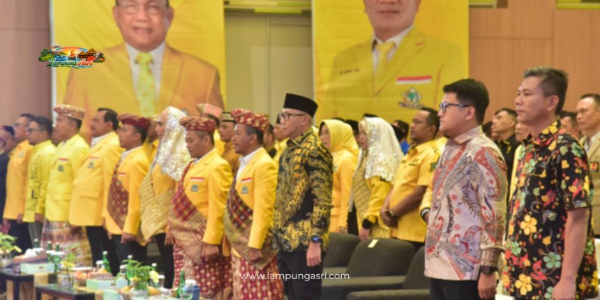 Ketua DPRD Provinsi Lampung, Ahmad Giri Akbar, menghadiri rangkaian kegiatan Pelantikan Pengurus Dewan Pimpinan Daerah (DPD) Partai Golkar Provinsi Lampung periode 2025–2030